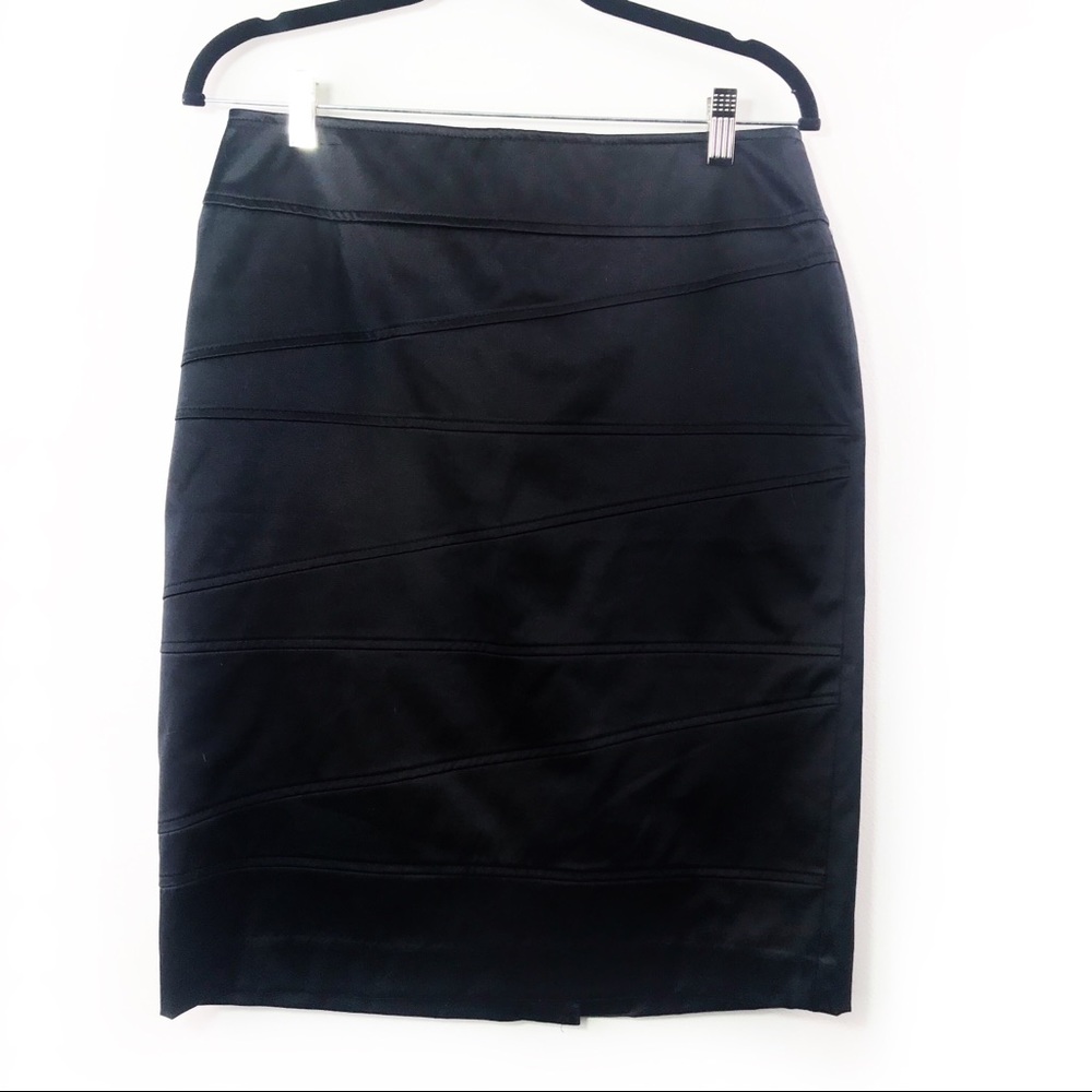 Alfani Basic Black Stitch Detail Pencil Skirt 164
